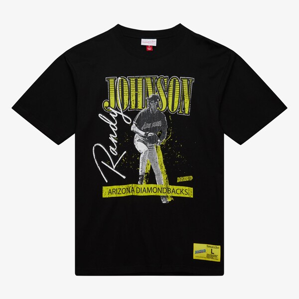 Randy Johnson Arizona Diamondbacks Black Neon Pop Player T-Shirt