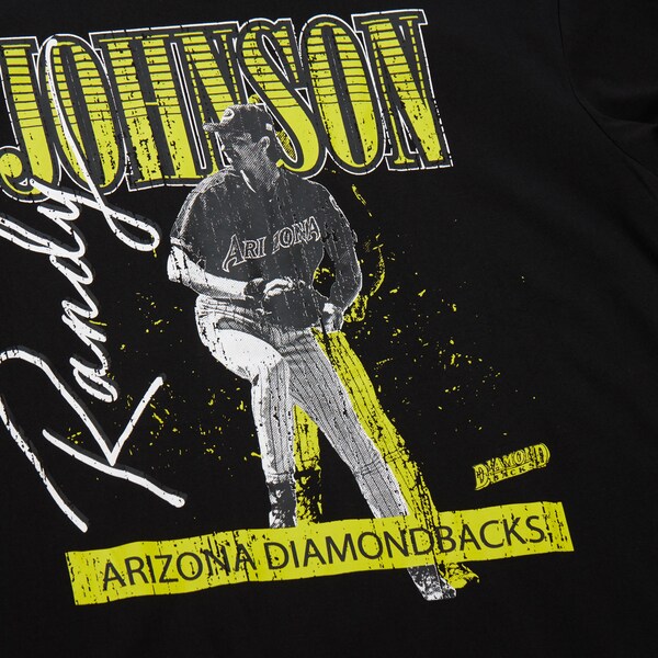 Randy Johnson Arizona Diamondbacks Black Neon Pop Player T-Shirt 4 Randy Johnson Arizona Diamondbacks Black Neon Pop Player T-Shirt
