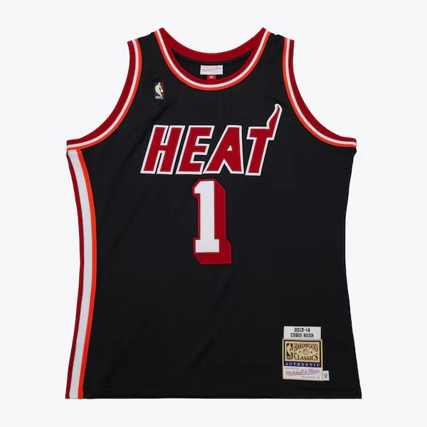 Chris Bosh Miami Heat 2013-14 Black Authentic Jersey