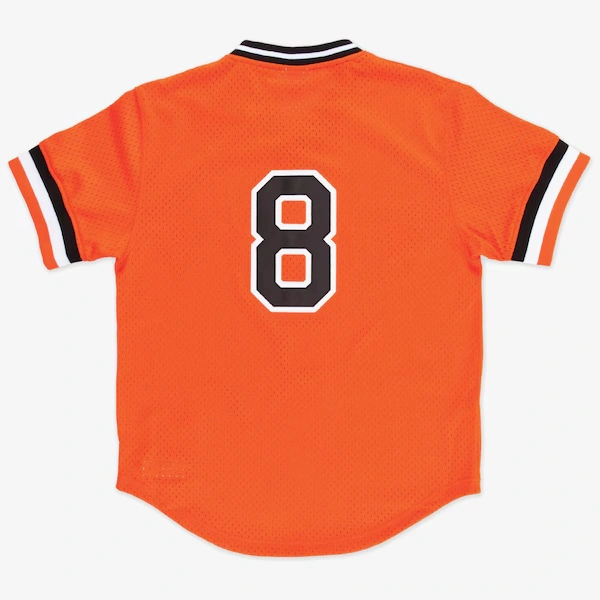 Men's Cal Ripken Jr. Baltimore Orioles Orange 1988 Mesh Batting Practice Jersey 3 Men's Cal Ripken Jr. Baltimore Orioles Orange 1988 Mesh Batting Practice Jersey