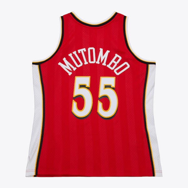 Dikembe Mutombo Atlanta Hawks 1999-00 Red Swingman Jersey 3 Dikembe Mutombo Atlanta Hawks 1999-00 Red Swingman Jersey