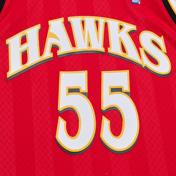 Dikembe Mutombo Atlanta Hawks 1999-00 Red Swingman Jersey 4 Dikembe Mutombo Atlanta Hawks 1999-00 Red Swingman Jersey