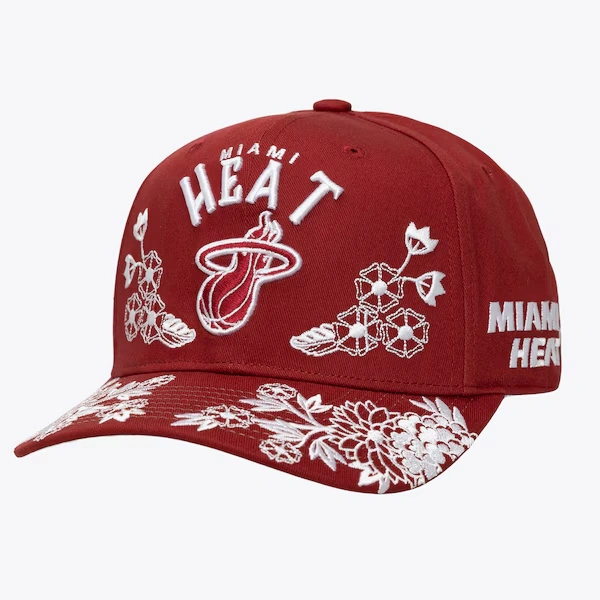 Miami Heat Red Morning Haze Pro Crown Snapback Hat