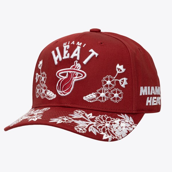 Miami Heat Red Morning Haze Pro Crown Snapback Hat