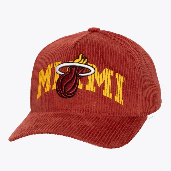 Miami Heat Red Arch Stamp Pro Pinch Snapback Hat