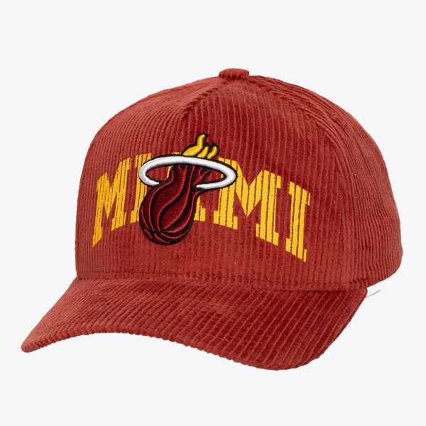 Miami Heat Red Arch Stamp Pro Pinch Snapback Hat