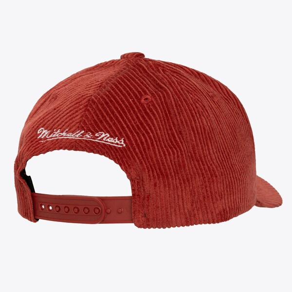 Miami Heat Red Arch Stamp Pro Pinch Snapback Hat 3 Miami Heat Red Arch Stamp Pro Pinch Snapback Hat