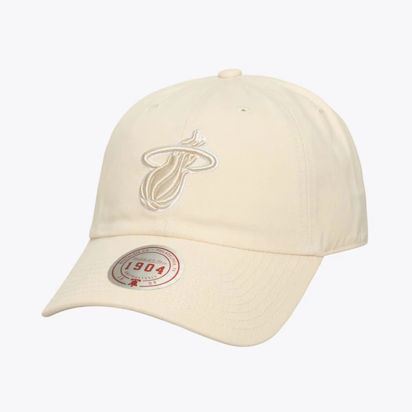 Miami Heat Cream Fashion Basic Strapback Adjustable Hat