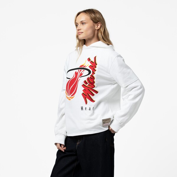 Women's Miami Heat White Boyfriend T-Shirt 4 Women's Miami Heat White Boyfriend T-Shirt