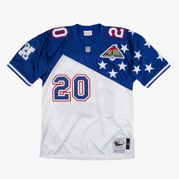 Barry Sanders NFC White 1995 Pro Bowl Authentic Jersey