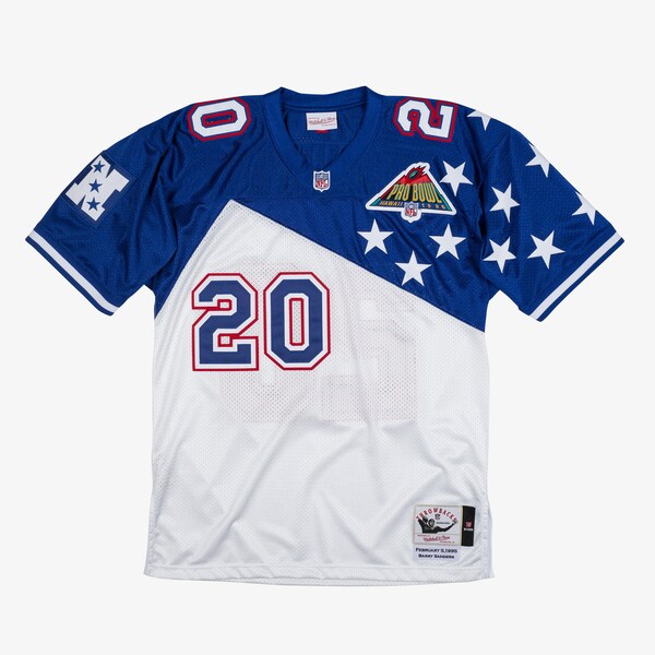 Barry Sanders NFC White 1995 Pro Bowl Authentic Jersey