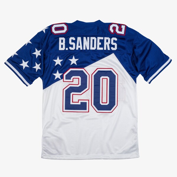Barry Sanders NFC White 1995 Pro Bowl Authentic Jersey 3 Barry Sanders NFC White 1995 Pro Bowl Authentic Jersey