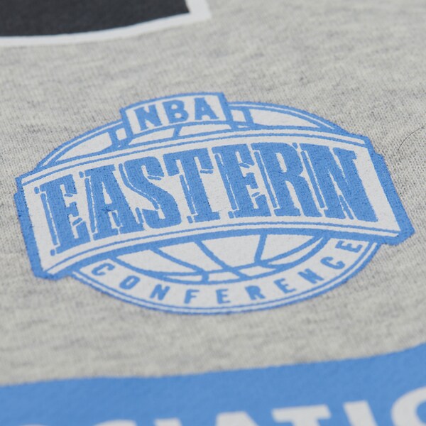 Cleveland Cavaliers Heather Gray All Over Print Vintage Fleece Crewneck Sweatshirt