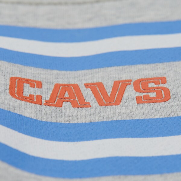 Cleveland Cavaliers Heather Gray All Over Print Vintage Fleece Crewneck Sweatshirt