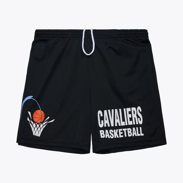 Cleveland Cavaliers Black Vintage Logo Gameday Mesh 7\" Shorts