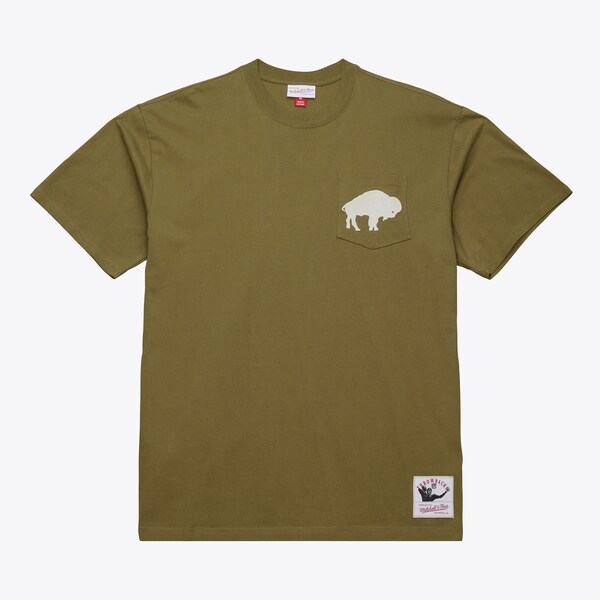 Buffalo Bills Olive Vintage Premium Pocket T-Shirt