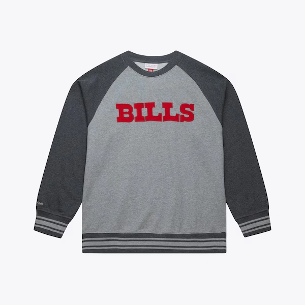 Buffalo Bills Heather Gray Legacy Vintage Fleece Sweatshirt