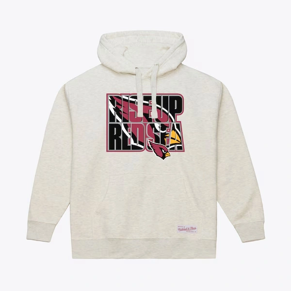 Arizona Cardinals White Team Stacked Logo Hoodie