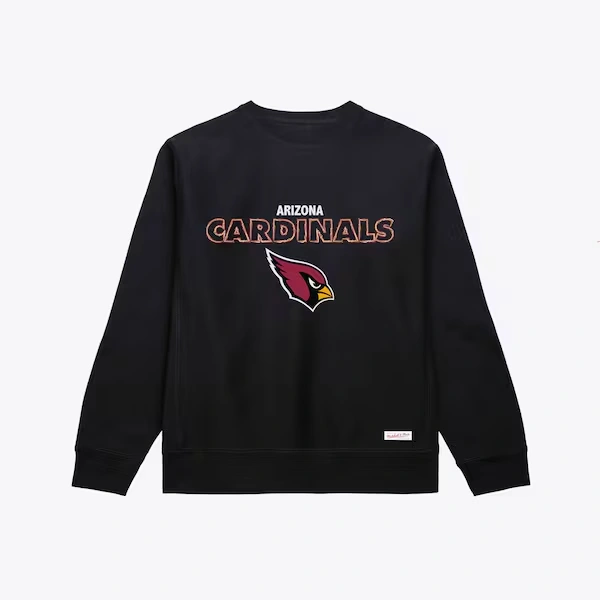 Arizona Cardinals Black Sketch Outline Sweatshirt