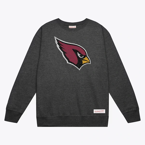 Arizona Cardinals Charcoal Distressed Prime Logo Pullover Sweatshirt