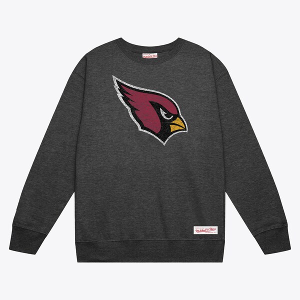 Arizona Cardinals Charcoal Distressed Prime Logo Pullover Sweatshirt