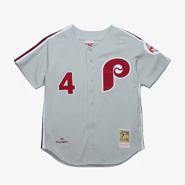 Lenny Dykstra Philadelphia Phillies 1989 Gray Authentic Road Jersey