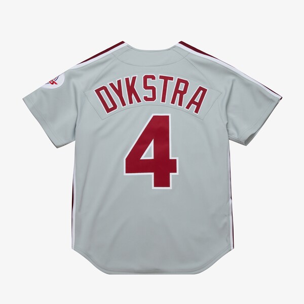 Lenny Dykstra Philadelphia Phillies 1989 Gray Authentic Road Jersey 3 Lenny Dykstra Philadelphia Phillies 1989 Gray Authentic Road Jersey
