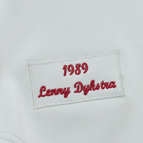Lenny Dykstra Philadelphia Phillies 1989 Gray Authentic Road Jersey 5 Lenny Dykstra Philadelphia Phillies 1989 Gray Authentic Road Jersey