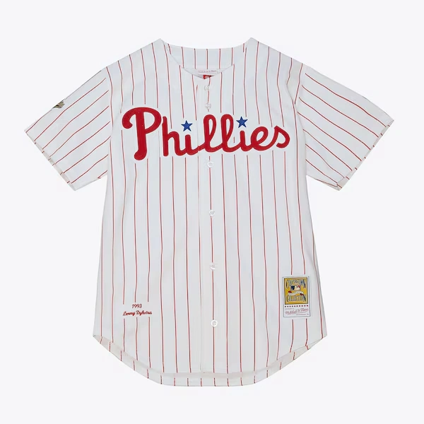 Lenny Dykstra Philadelphia Phillies 1993 White Authentic Jersey