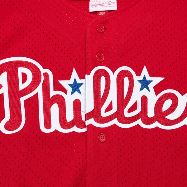 Darren Daulton Philadelphia Phillies 1993 Red Authentic Batting Practice Jersey 4 Darren Daulton Philadelphia Phillies 1993 Red Authentic Batting Practice Jersey