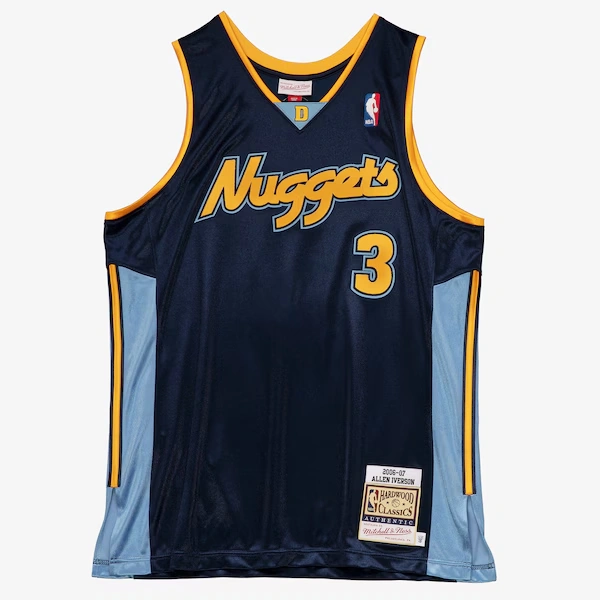 Allen Iverson Denver Nuggets 2006-07 Navy Authentic Jersey