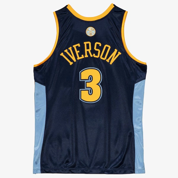 Allen Iverson Denver Nuggets 2006-07 Navy Authentic Jersey 3 Allen Iverson Denver Nuggets 2006-07 Navy Authentic Jersey