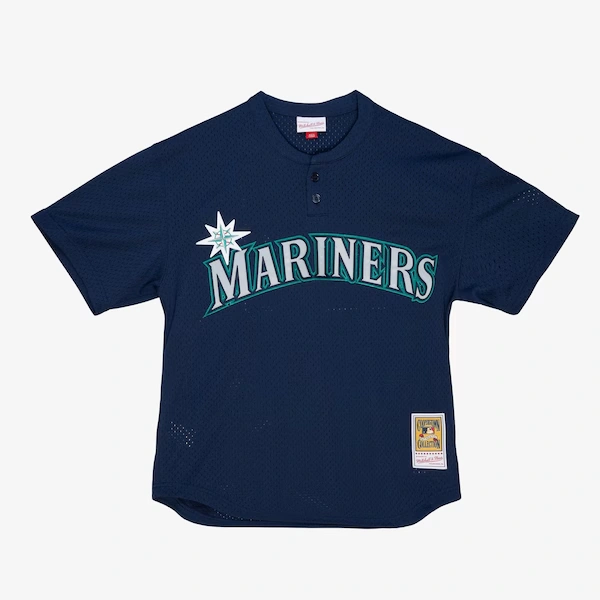 Men's Ken Griffey Jr. Seattle Mariners Navy 1995 Mesh Batting Practice Jersey