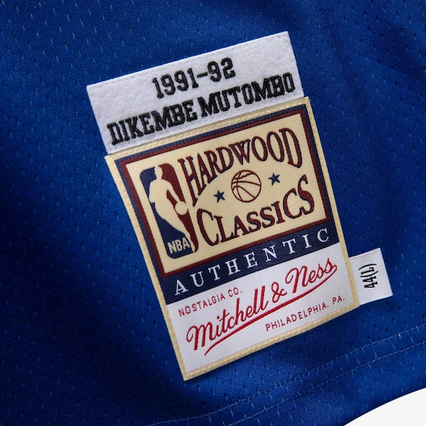 Dikembe Mutombo Denver Nuggets 1991-92 Royal Authentic Jersey 5 Dikembe Mutombo Denver Nuggets 1991-92 Royal Authentic Jersey