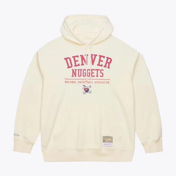 Denver Nuggets Cream Walk-Off Fleece Hoodie
