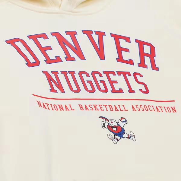 Denver Nuggets Cream Walk-Off Fleece Hoodie
