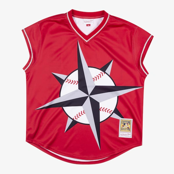 Ken Griffey Jr. Seattle Mariners 1999 Red Authentic Sleeveless Batting Practice Jersey