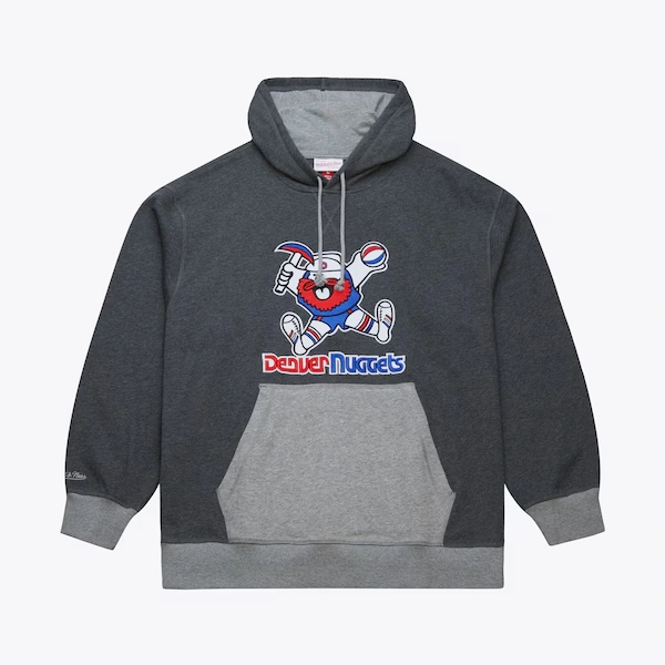 Denver Nuggets Charcoal Legacy Vintage Fleece Hoodie