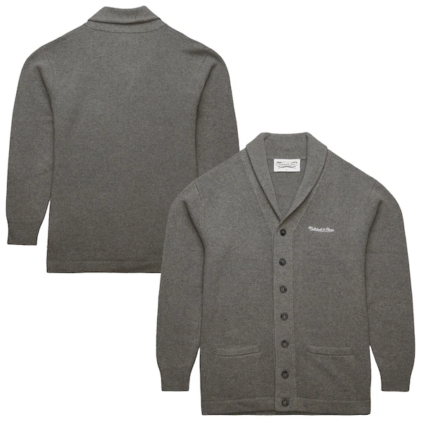 M&N Heather Gray M&N Cashmere Full-Button Cardigan