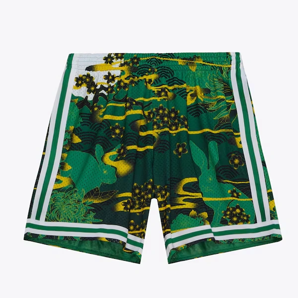 Boston Celtics 1985-86 Kelly Green Lunar New Year Swingman Shorts