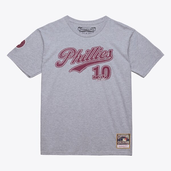 Darren Daulton Philadelphia Phillies Gray Name & Number T-Shirt