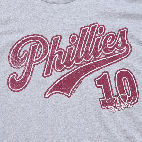 Darren Daulton Philadelphia Phillies Gray Name & Number T-Shirt
