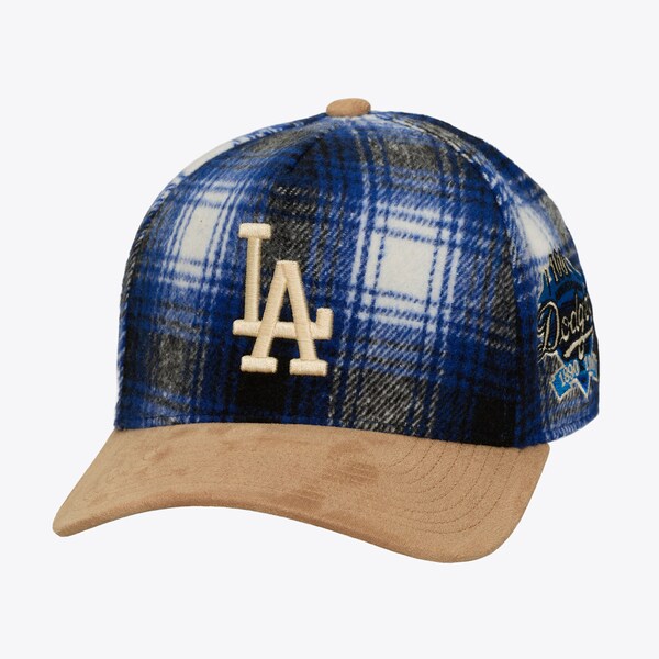 Los Angeles Dodgers Blue Plaid Out Pro Pinch Snapback Hat