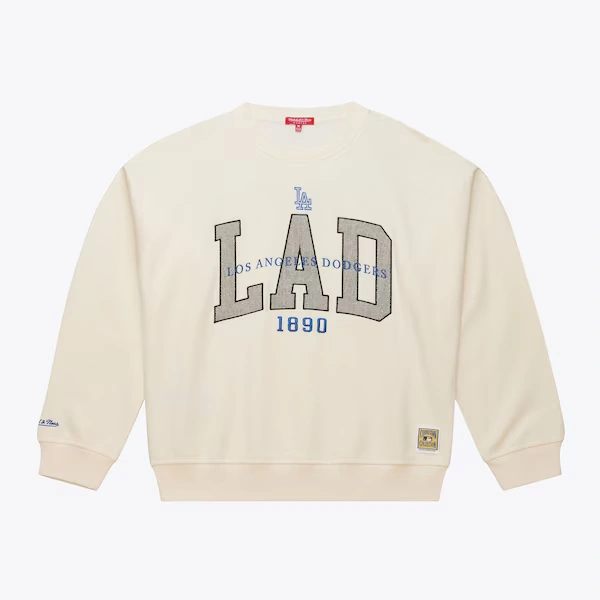 Women's Los Angeles Dodgers Cream Premium Crewneck Sweatshirt