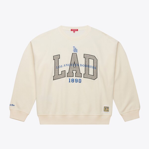 Women's Los Angeles Dodgers Cream Premium Crewneck Sweatshirt