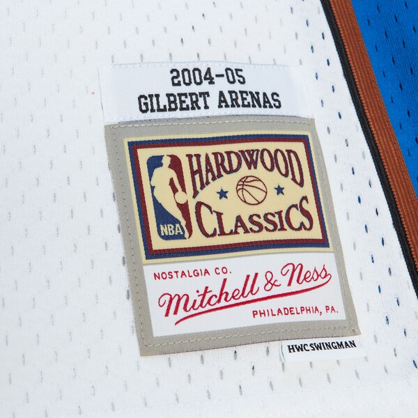 Gilbert Arenas Washington Wizards 2004-05 White Swingman Jersey 5 Gilbert Arenas Washington Wizards 2004-05 White Swingman Jersey