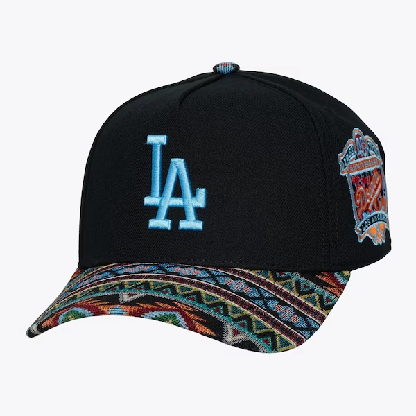 Los Angeles Dodgers Black Tapped Pro Pinch Snapbck Hat