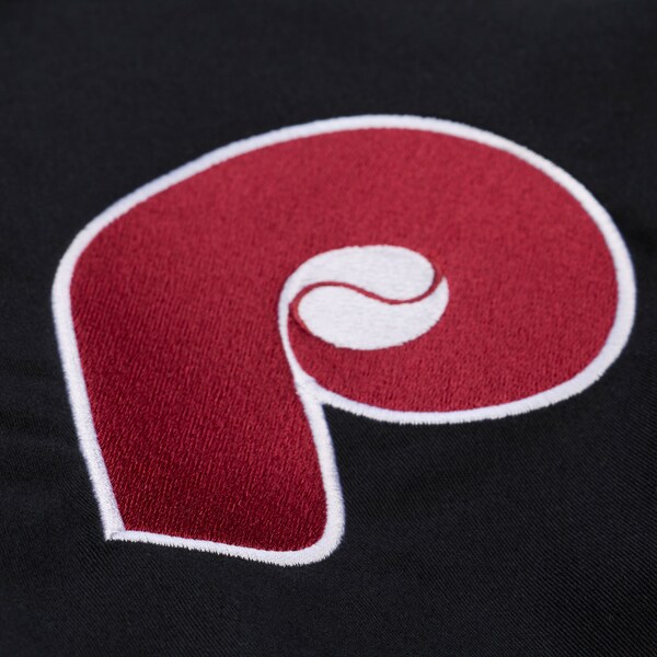 Women's Philadelphia Phillies Black Cooperstown Mechanic Cropped Full-Zip Jacket