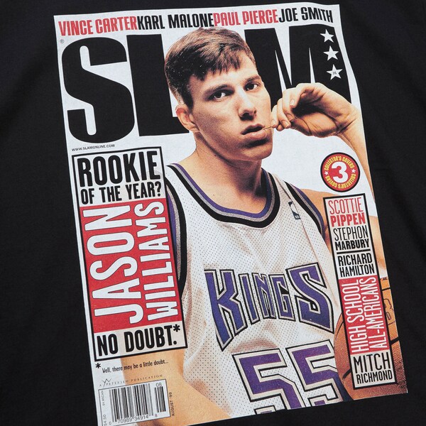 Jason Williams Sacramento Kings Black Player Slam Cover T-Shirt