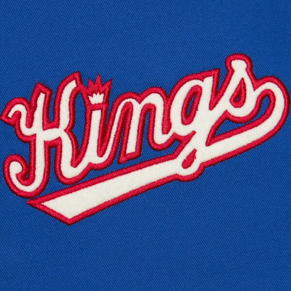 Sacramento Kings Royal Vintage Logo Replay Cotton Twill Full-Zip Jacket